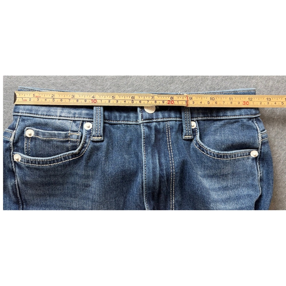 Classic Minimalist Normcore 7 For All Mankind Skinny Jeans 25 Medium Wash Denim - Picture 2 of 14